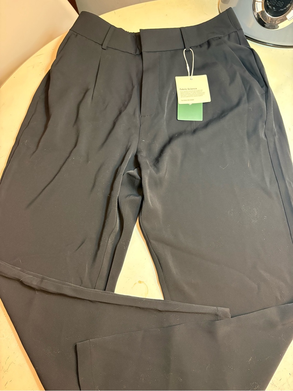 High Waisted Pocket Solid Work Tapered Pants 
Black. NWT